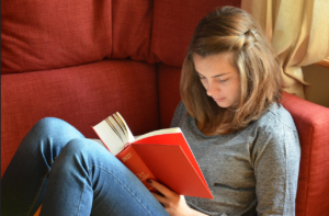 College Girl Reading